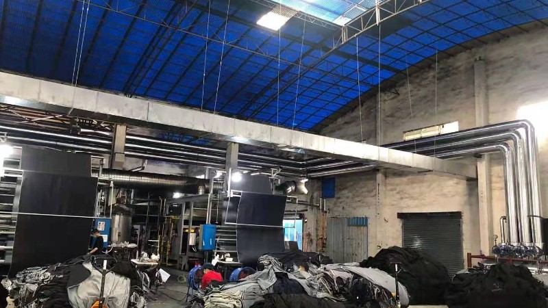 紡織服裝廠環(huán)保空調(diào)通風(fēng)降溫工程案例。