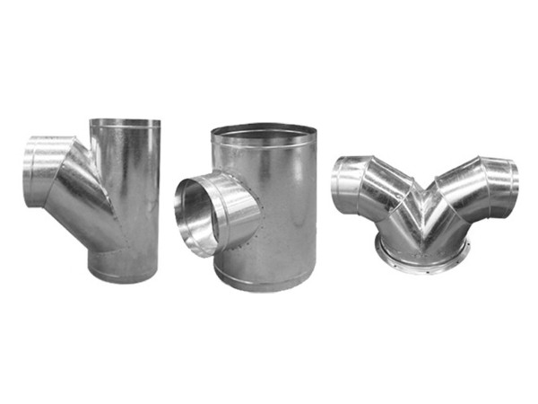 螺旋風管三通 T型Y型焊接鍍鋅白鐵環(huán)保消防通風管道